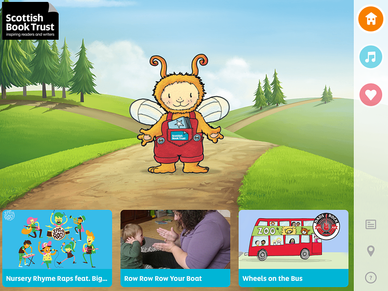 Screenshot of Bookbug app
